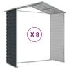 vidaXL Garden Shed Anthracite 191x725x198 cm Galvanised Steel