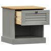 vidaXL Bedside Cabinet VIGO Grey 42x35x42 cm Solid Wood Pine