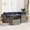 vidaXL 5 Piece Garden Sofa Set with Cushions Grey Poly Rattan Acacia