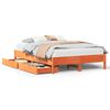 vidaXL Bed Frame without Mattress Wax Brown 150x200 cm Solid Wood Pine