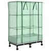 vidaXL Garden Planter with Greenhouse Cover&Wheels 2 pcs White PP