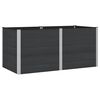 vidaXL Garden Raised Bed Black 200 x 100 x 91 cm alu.