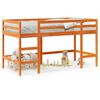 vidaXL Kids'Loft Bed without Mattress with Ladder Wax Brown 90x190 cm