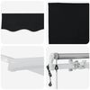 vidaXL Retractable Awning Black 400 x 300 cm Fabric and Steel