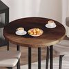 vidaXL Table Top Dark Brown &Oslash; 90 x 4 cm Solid Oak Wood