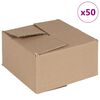 vidaXL Folding Box 50 pcs Natural 15 x 15 x 8 cm Cardboard