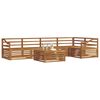 vidaXL Outdoor Sofa Set 6 pcs Natural Solid Acacia Wood
