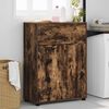 vidaXL Bathroom Cabinet with Drawer Smoked Oak 72.5 x 36.5 x 100 cm
