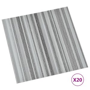 vidaXL Self-adhesive Flooring Planks 20 pcs PVC 1.86 m² Light Grey