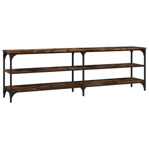 vidaXL TV Cabinet Smoked Oak 160x30x50 cm Engineered Wood