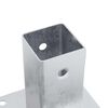 vidaXL Post Bases Square 12 pcs Silver 61x61 mm Galvanised Steel