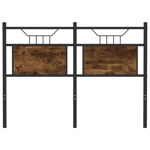 vidaXL Replace Headboard Smoked Oak 120 cm Engineered Wood and Steel