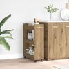 vidaXL Cabinet with Wheel Artisan oak 60 x 22 x 79 cm Engineered Wood