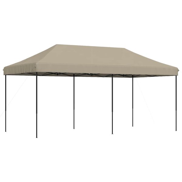 vidaXL Party Tent Folding Taupe 292 x 580 x 315 cm Oxford Fabric