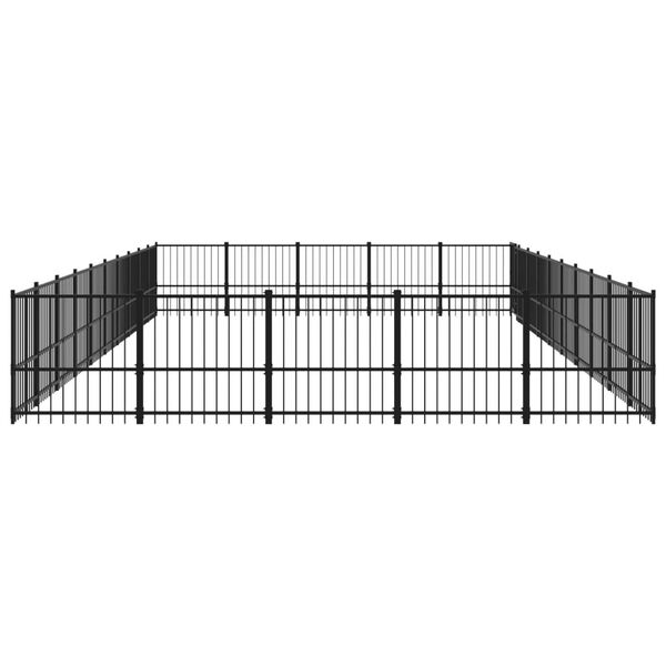 vidaXL Outdoor Dog Kennel Steel 47.05 m&sup2;