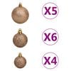 vidaXL Artificial Pre-lit Christmas Tree with Ball Set Blue 120 cm PVC