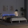 vidaXL Bed Frame with Headboard White 140 x 200 cm Solid Pine Wood