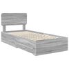 vidaXL Bed Frame with Drawer Grey Sonoma 100 x 200 cm Engineered Wood