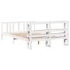 vidaXL Bed Frame with Headboard without Mattress White 140x200 cm