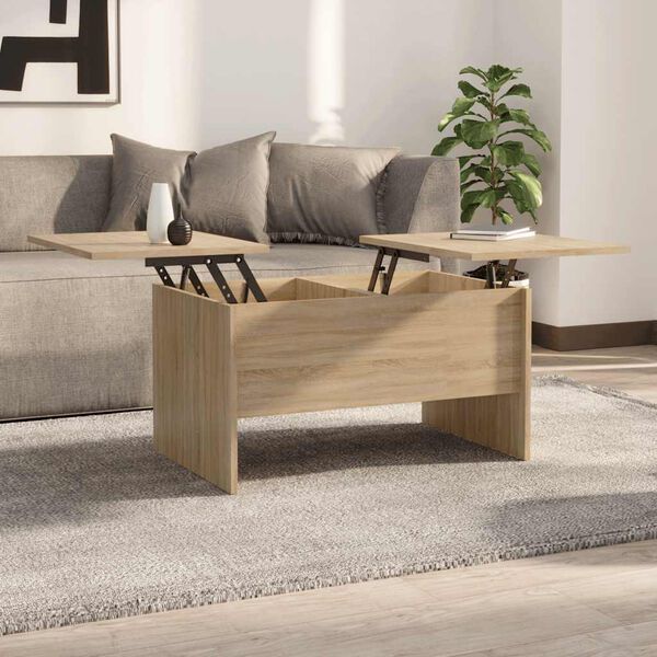 vidaXL Coffee Table Sonoma Oak 80x50x42.5 cm Engineered Wood