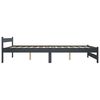 vidaXL Bed Frame without Mattress Dark Grey Solid Pinewood 180x200 cm Super King (322024+2x321990)