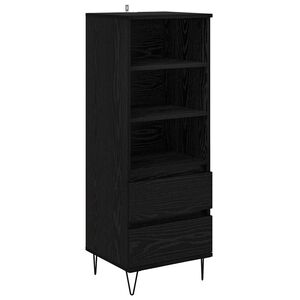 vidaXL Highboard Black Oak 40 x 36 x 110 cm Engineered Wood