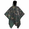 vidaXL Waterproof Army Rain Poncho for Camping/Hiking Camouflage