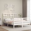 vidaXL Bed Frame without Mattress White Small Double Solid Wood