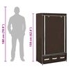vidaXL Wardrobe Brown 87x49x159 cm Fabric