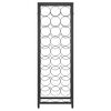 vidaXL Wine Rack for 27 Bottles Black 34x18x100 cm Wrought Iron