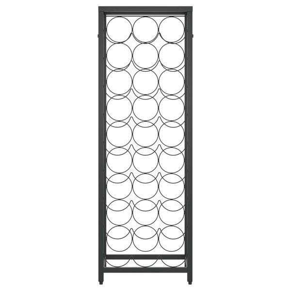 vidaXL Wine Rack for 27 Bottles Black 34x18x100 cm Wrought Iron