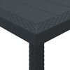 vidaXL Garden Dining Table Anthracite 150 x 100 x 73 cm Poly Rattan
