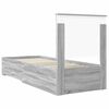 vidaXL Bed Frame Grey Sonoma and Silver 70 x 190 cm Engineered Wood
