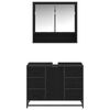 vidaXL Bathroom Furniture Set 2 pcs Black Oak Engineered Wood