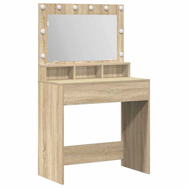 vidaXL Dressing Table Sonoma Oak 75.5 x 41 x 135 cm Engineered Wood