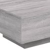 vidaXL Coffee Table with LED Lights Grey Sonoma 55x55x31 cm