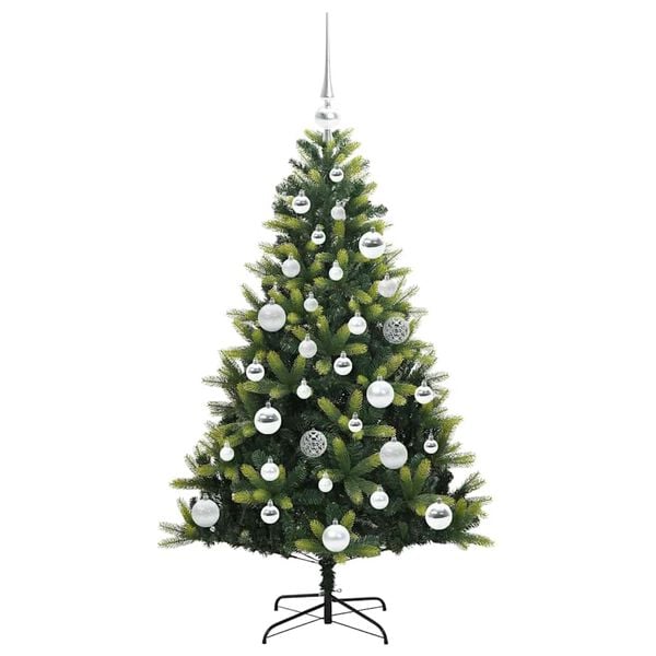 vidaXL Artificial Hinged Christmas Tree 150 LEDs Green 120 cm