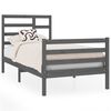 vidaXL Bed Frame without Mattress Grey Solid Wood 90x190 cm Single
