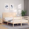vidaXL Bed Frame without Mattress Double Solid Wood