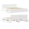 vidaXL Bed Frame with Headboard without Mattress White 180x200 cm Super King