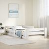 vidaXL Bed Frame without Mattress White 75x190 cm Small Single Solid Wood Pine