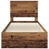 vidaXL Bed Frame with Headboard Old Wood 90 x 200 cm Engineered Wood