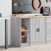 vidaXL Garage Storage Cabinet Grey Sonoma 30x51x85 cm Solid Wood Pine