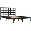vidaXL Bed Frame without Mattress Black 200x200 cm Solid Wood