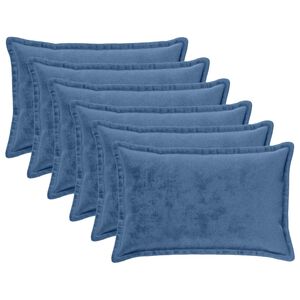 vidaXL Cushion Cover 6 pcs HOUTEN Light Blue 50 x 80 cm Flannel