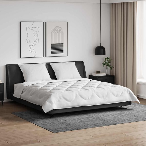 vidaXL All-season Duvet with Pillow 3 pcs White Microfiber