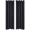vidaXL Blackout Curtain with Metal Eyelets 270x245 cm Black