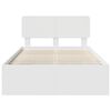 vidaXL Bed Frame with Headboard White 135 x 190 cm Solid Pine Wood