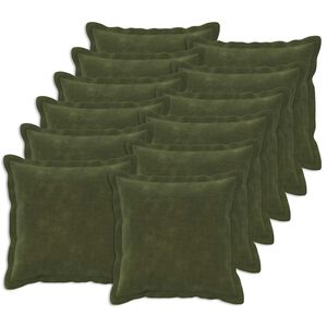 vidaXL Cushion with Pillow HOUTEN 12 pcs Green Microfiber Fleece
