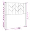 vidaXL Metal Replace Headboard White 80 cm